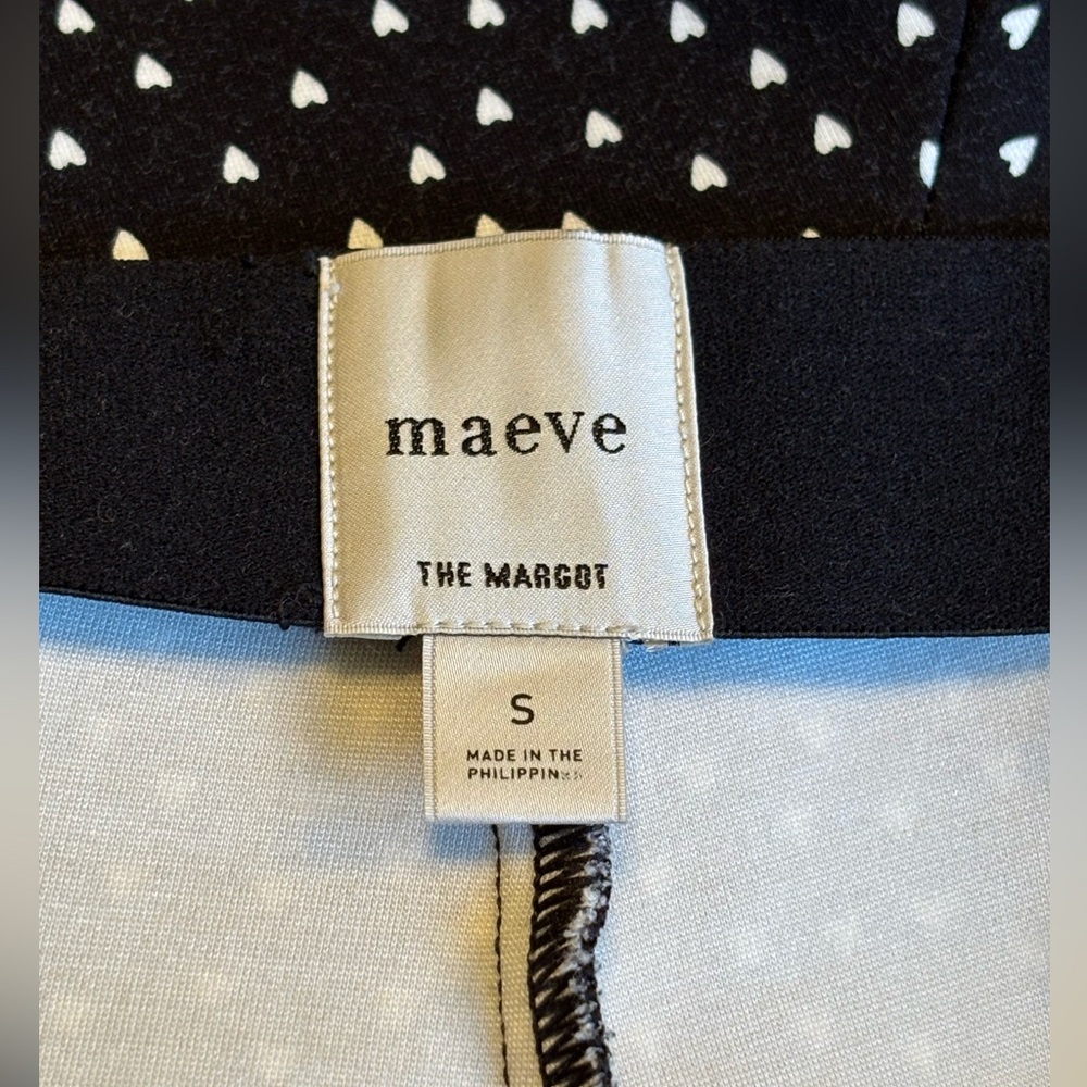 Maeve The Margot Black Pants with Heart Pattern Size S EUC - Picture 5 of 9